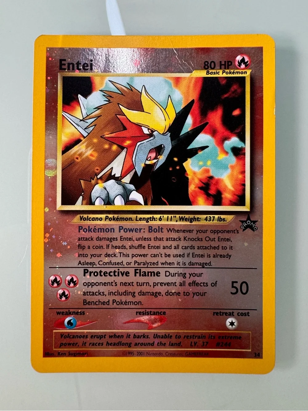 Entei Holo Pokemon Card - Picture 3 of 4